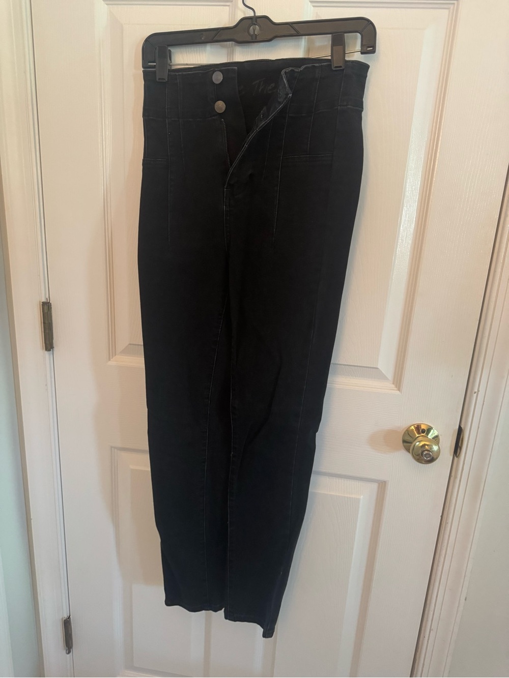 We The Free High-Rise Black Straight-Leg Pants